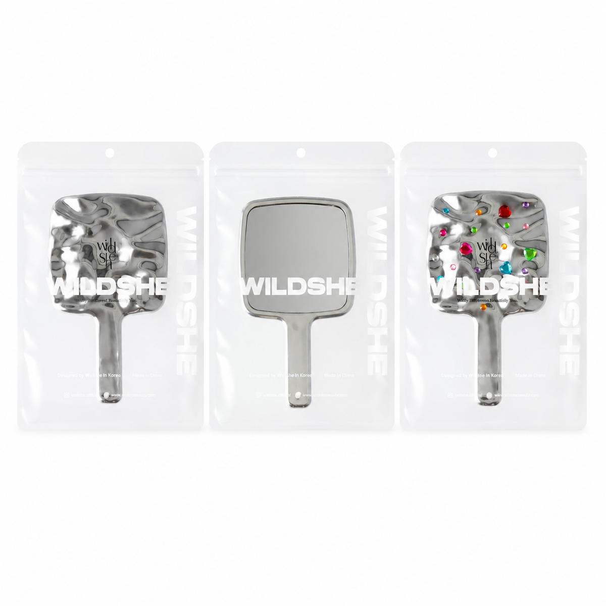 Water Ripple Handle Mirror